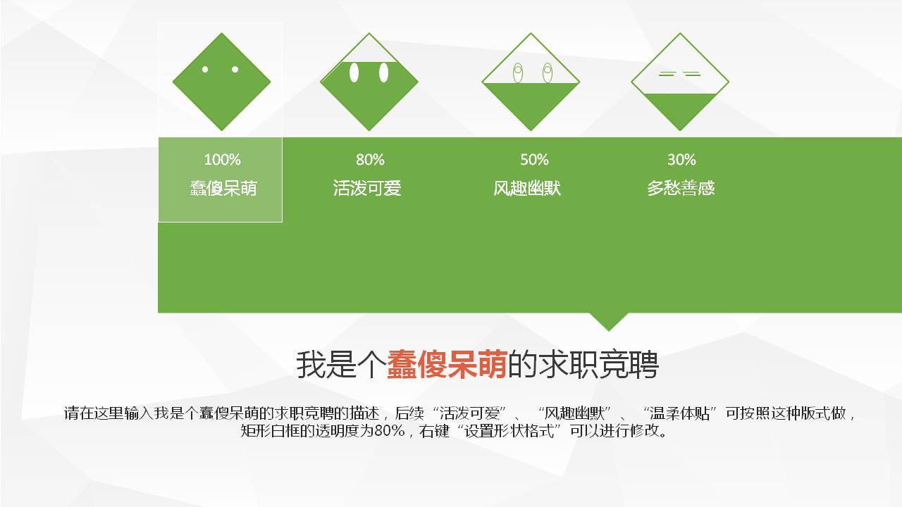 绿色岗位竞聘ppt模板