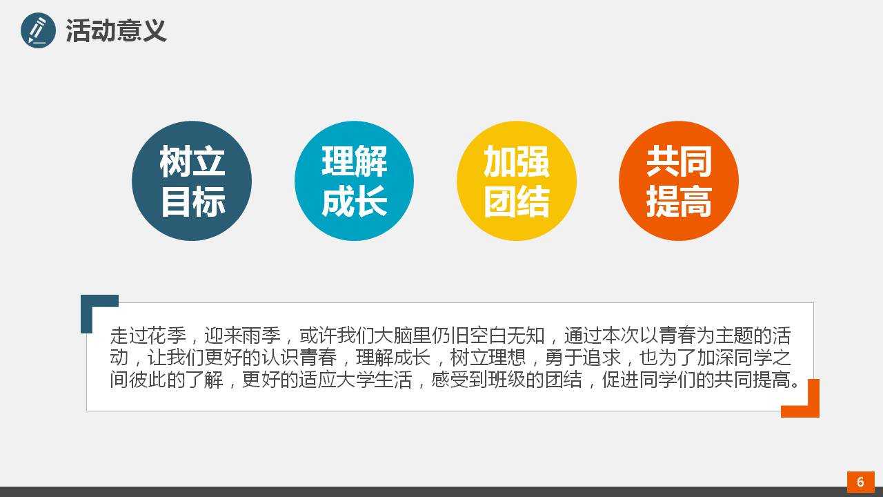 高三学生召开活动班会ppt模板