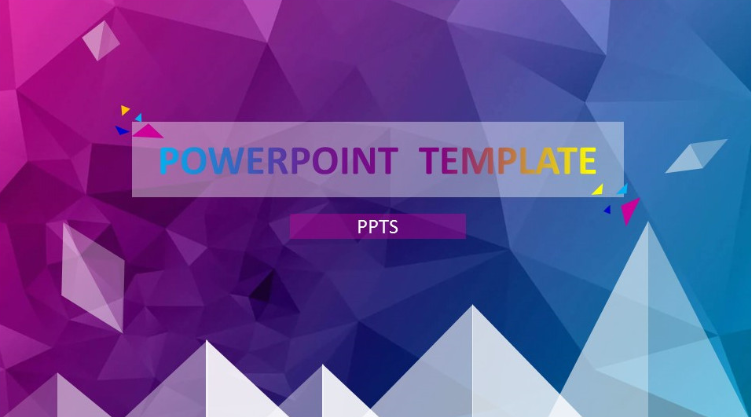 紫色锐化背景商务总结PPT模板下载-聚给网